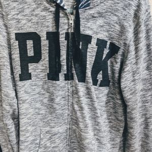 pink by Victoria's Secrets gray Zebra Print Jacket